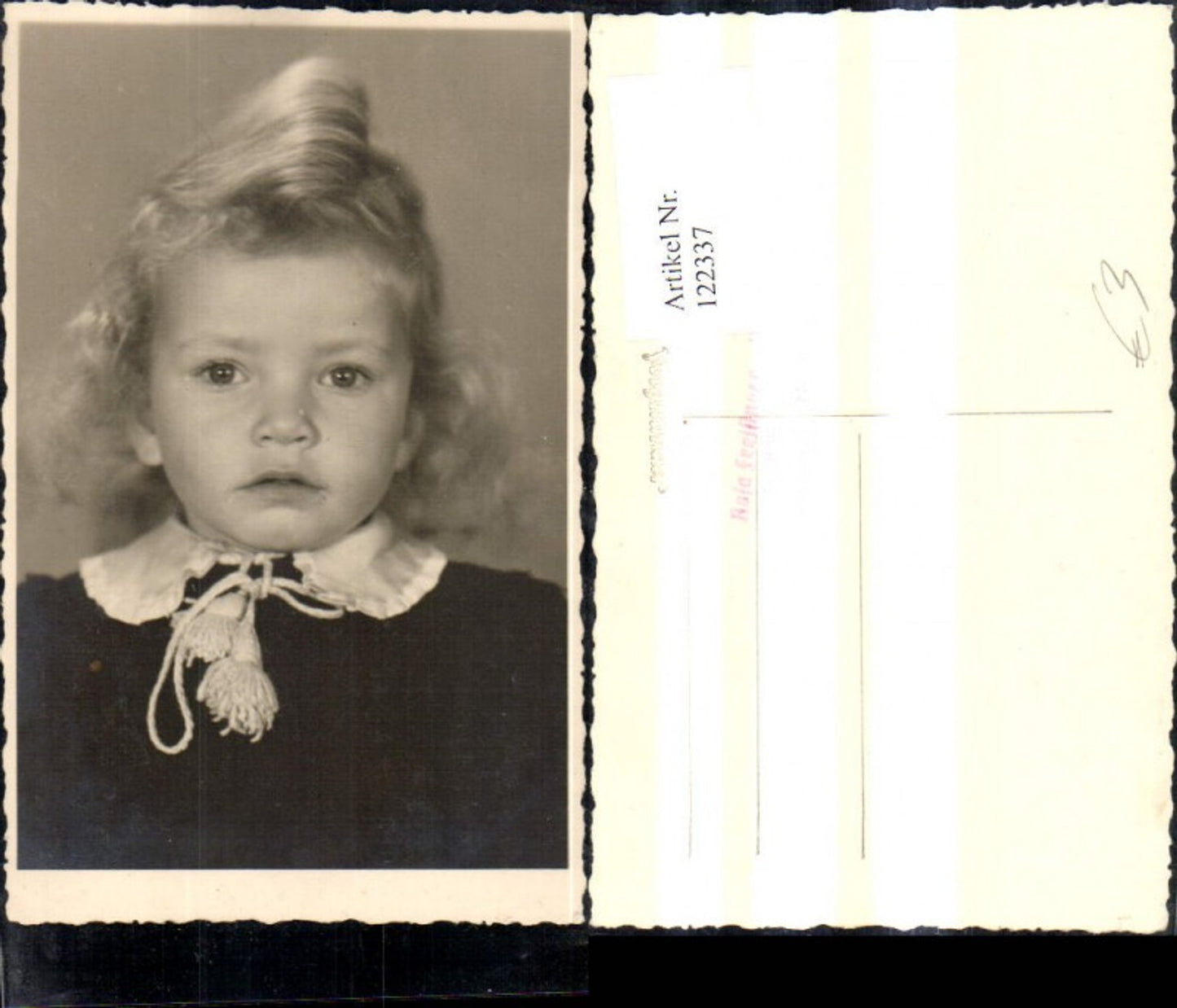 122337,Foto Ak Kind Blondes Mädchen Portrait
