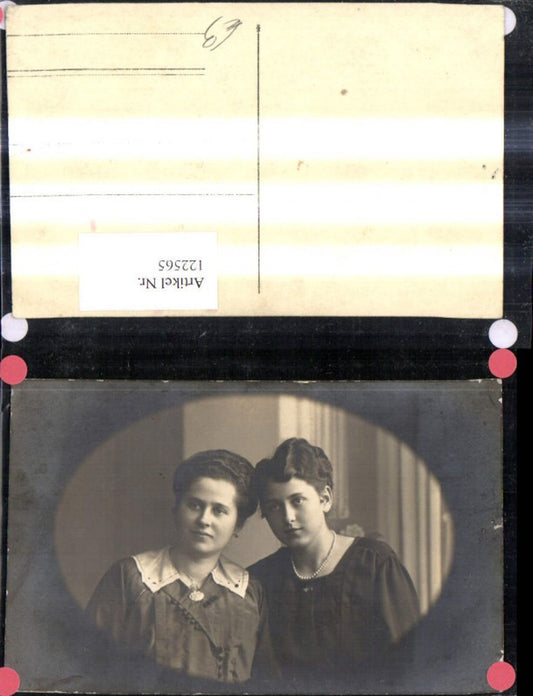 122565,Foto Ak Frauen Portrait Passepartout