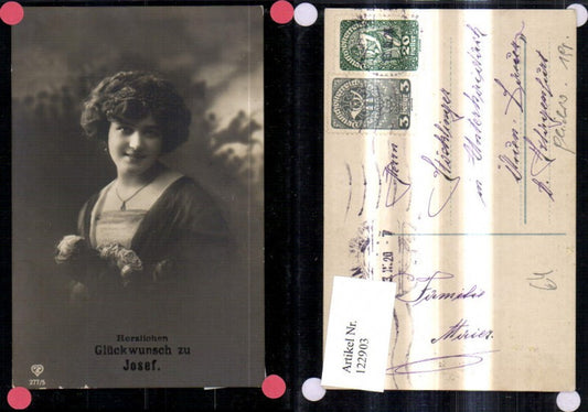 122903,Foto Ak Frau Haarschmuck Rosen