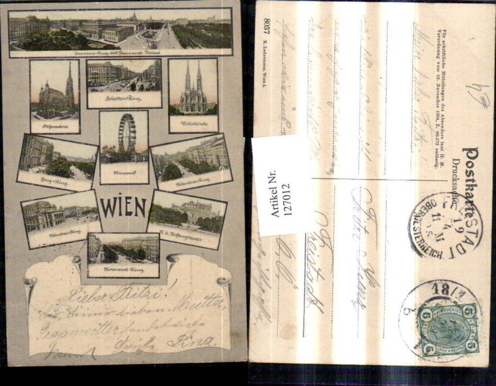 Alte Ansichtskarte – Old Postcard