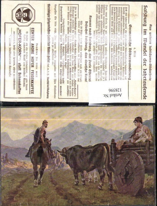 128596,Reklame Andre Hofer Kaffee Parsch Salzburg Hofer Korn 4 Germanische Völkerwanderung Jung Ilsenheim