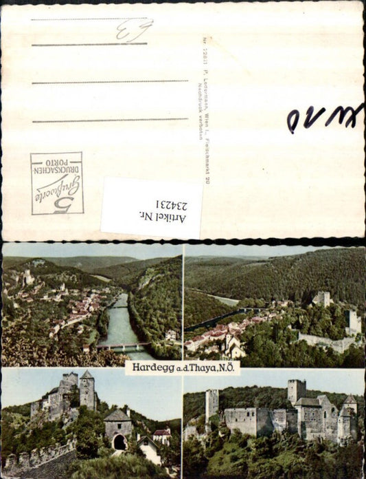 234231,Hardegg an d. Thaya Totale Burg Mehrbildkarte