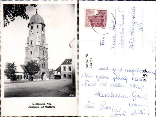 234251,Fischamend Hauptplatz m. Stadtturm Turm