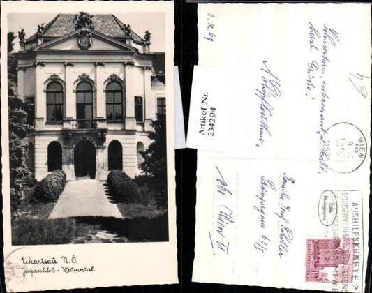 234294,Eckartsau Jagdschloss Schloss Westportal