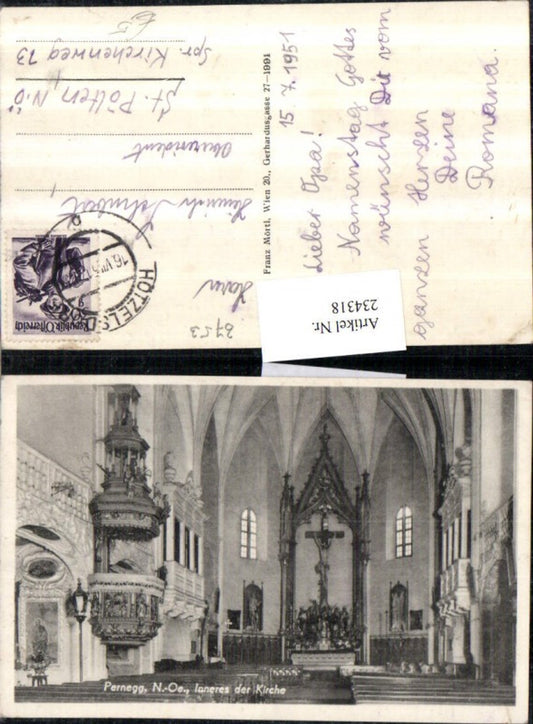 234318,Pernegg Kirche Innenansicht Kanzel