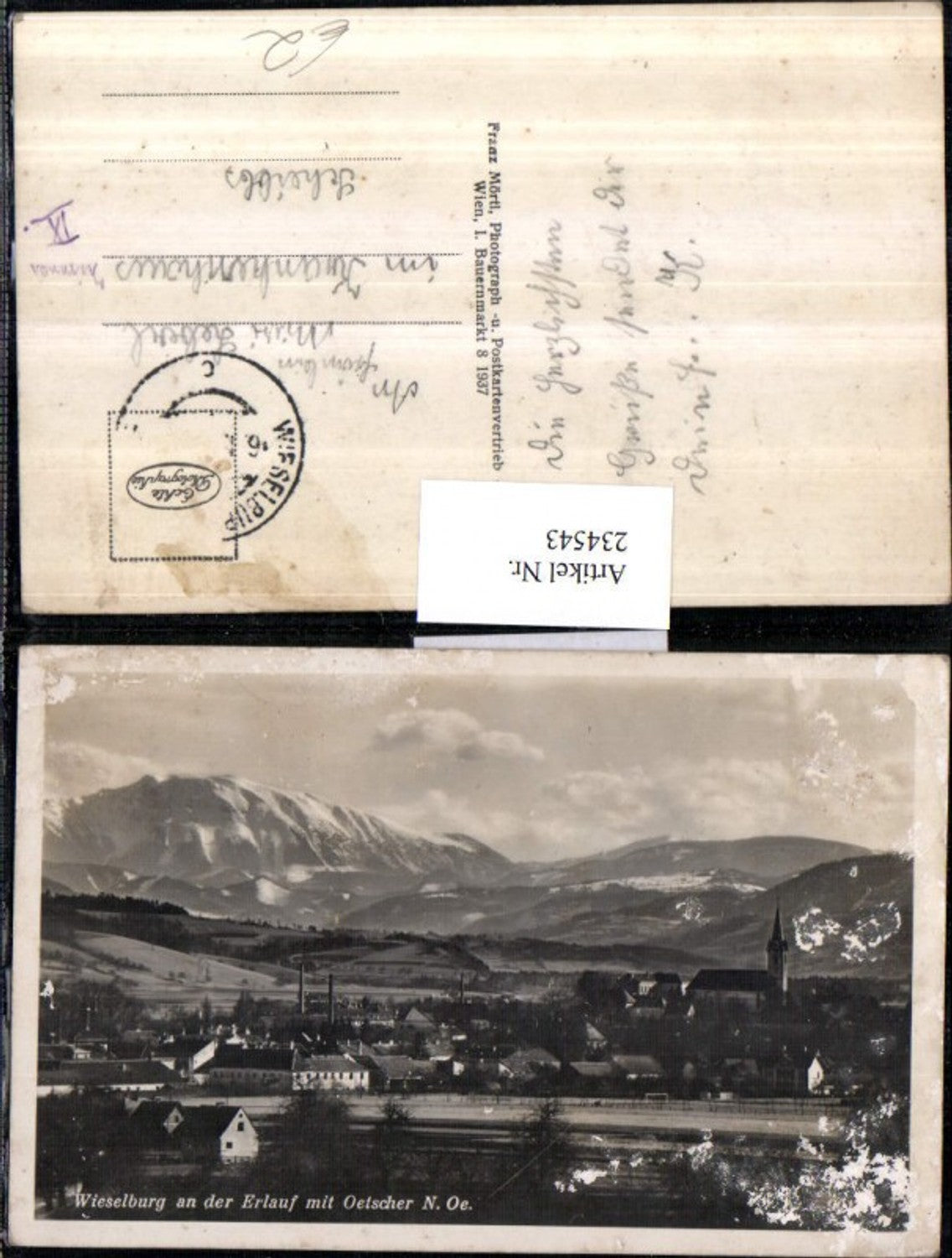 234543,Wieselburg an d. Erlauf Teilansicht m. Ötscher