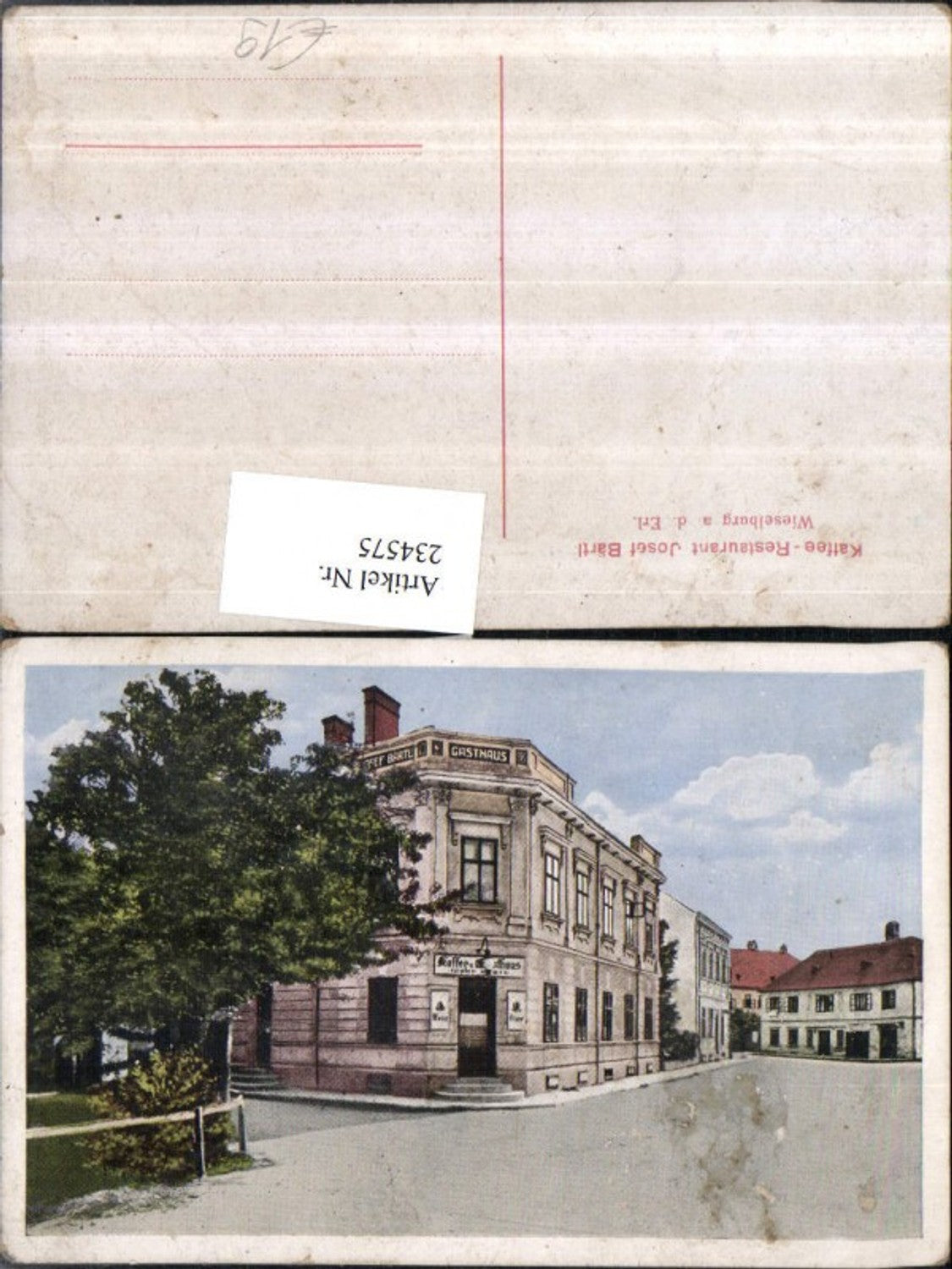 234575,Wieselburg an d. Erlauf Kaffee Restaurant Josef Bärtl