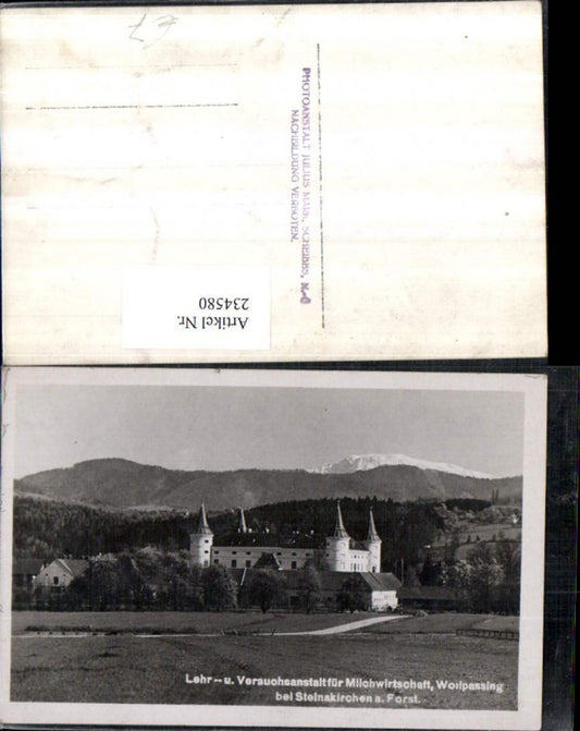 234580,Lehr- und Versuchsanstalt für Milchwirtschaft Wolfpassing b. Steinakirchen am Forst