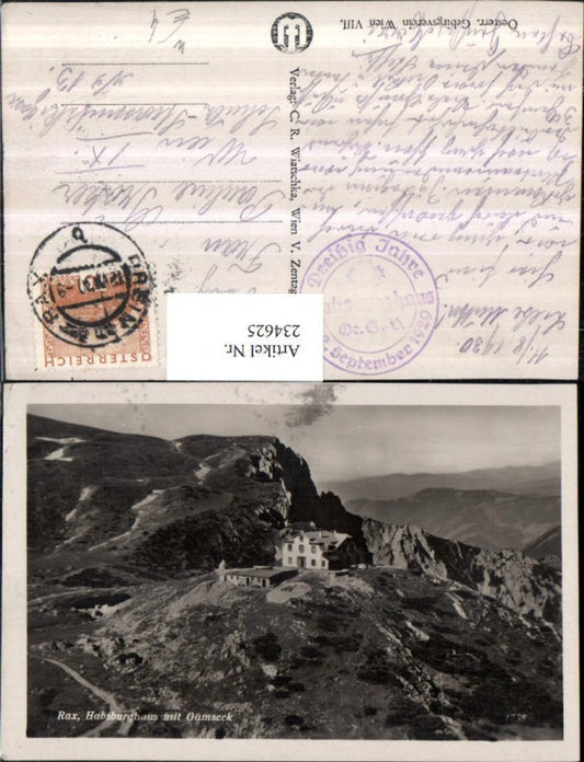 234625,Rax Habsburghaus m. Gamseck b. Reichenau