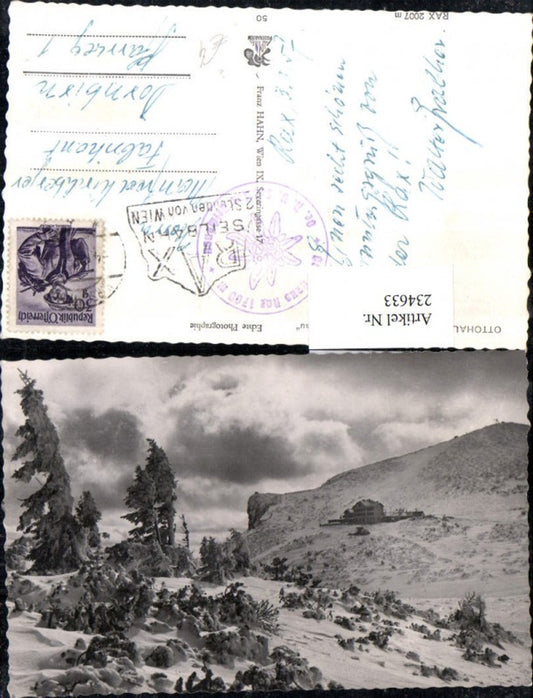 234633,Ottohaus an d. Rax b. Reichenau Winterbild