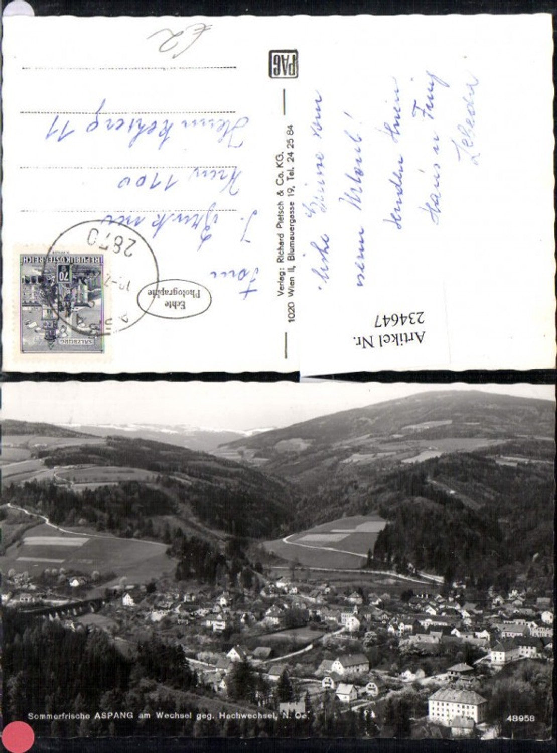 234647,Aspang am Wechsel Totale geg. Hochwechsel