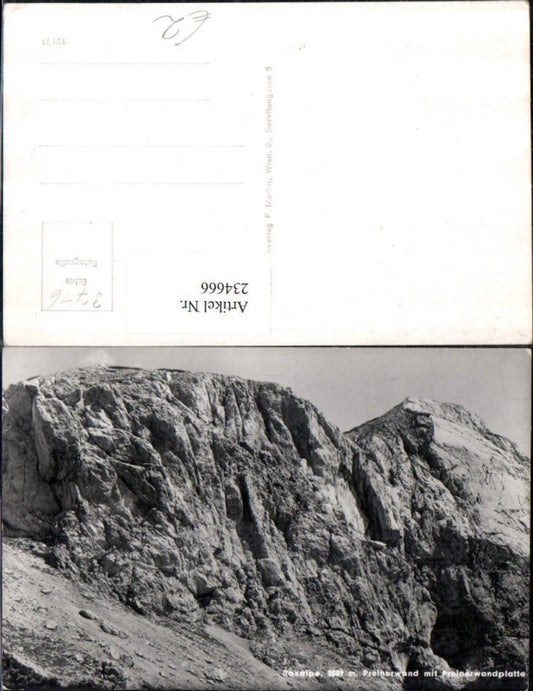 234666,Raxalpe m. Preinerwand m. Preinerwandplatte b. Prein