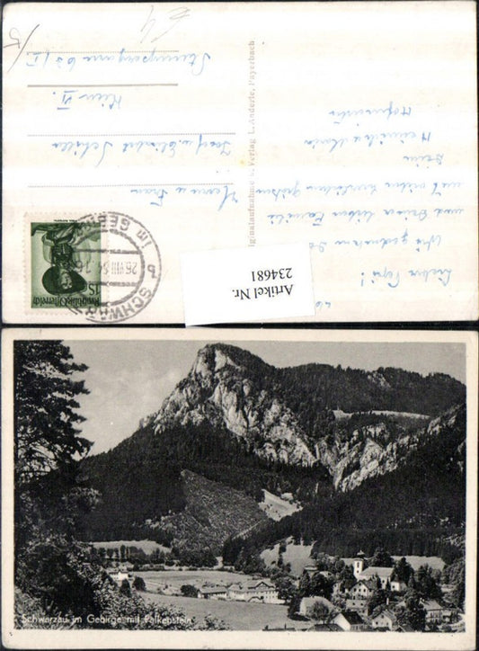 234681,Schwarzau im Gebirge Teilansicht m. Falkenstein
