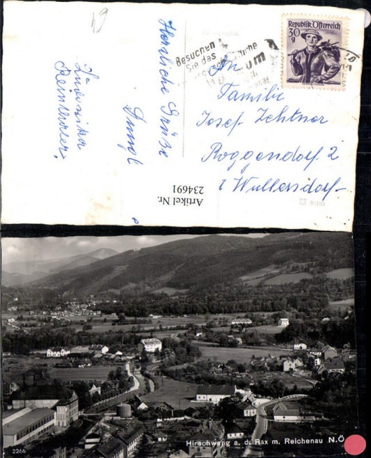 234691,Hirschwang an d. Rax Teilansicht m. Reichenau