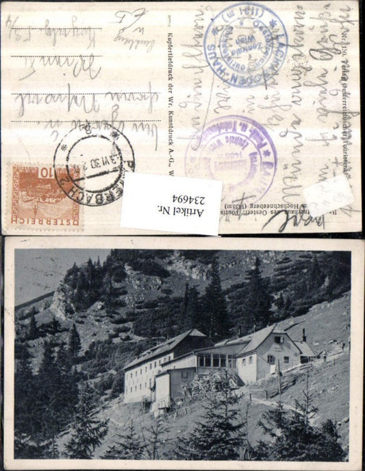234694,Baumgartnerhaus des Österreichischen Touristenklub am Hochschneeberg b. Puchberg