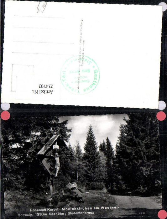 234703,Mönichkirchen am Wechsel Schwaig Studentenkreuz Wegkreuz