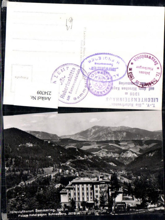 234709,Semmering Palace-Hotel geg. Schneeberg