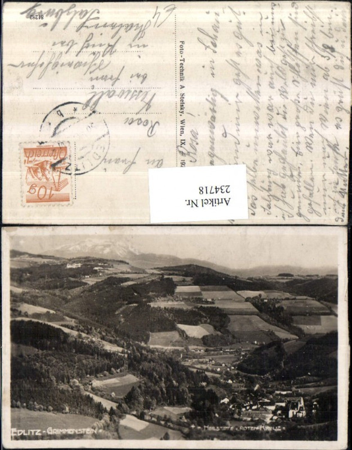 234718,Edlitz Grimmenstein Totale Heilstätte v. Rotzen Kreuz