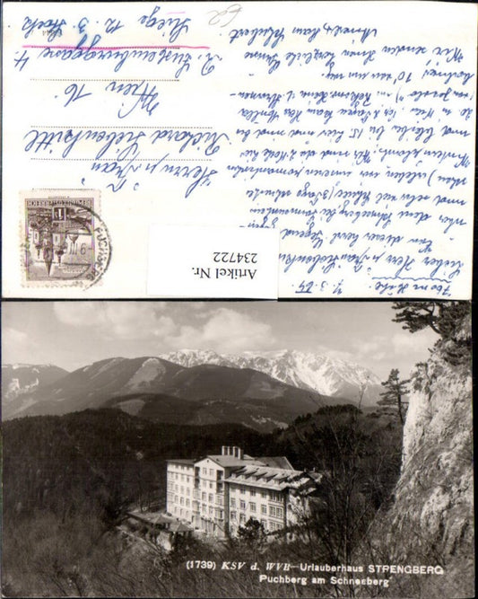 234722,Urlauberhaus Strengberg b. Puchberg am Schneeberg