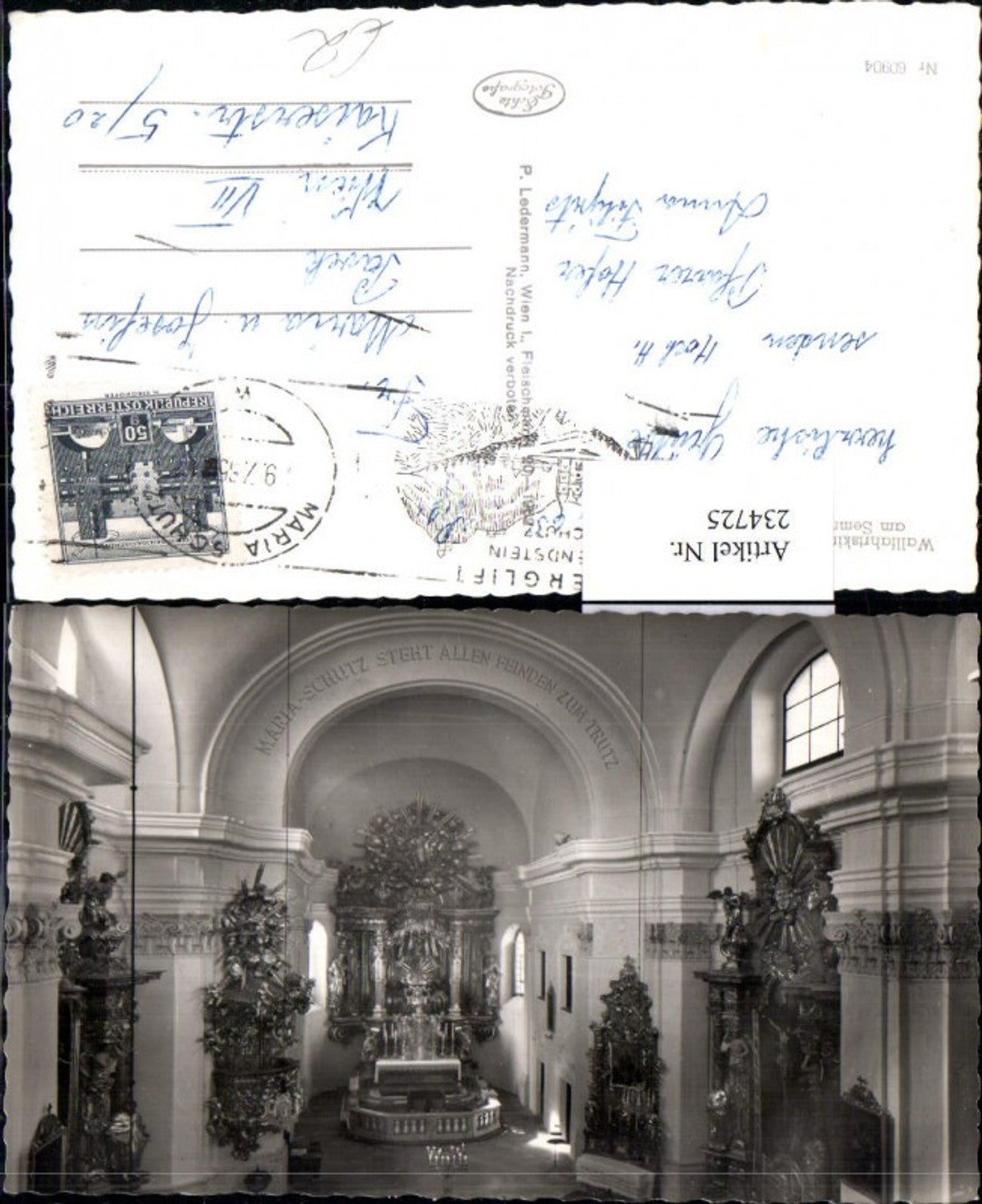 234725,Kirche Maria Schutz am Semmering Innenansicht