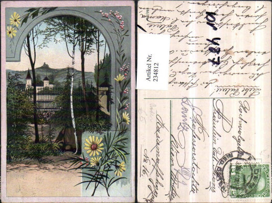 234812,Baden b. Wien Blick auf Schloss Burg