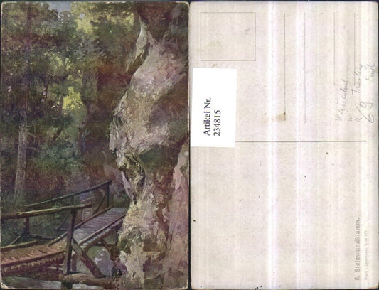 234815,Künstler AK Steinwandklamm Klamm b. Weissenbach an d. Triesting