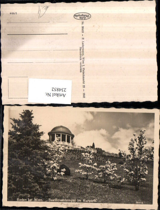234852,Baden b. Wien Beethoventempel Tempel im Kurpark