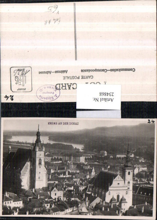234868,Seltene Foto AK Krems an d. Donau Teilansicht Kirche