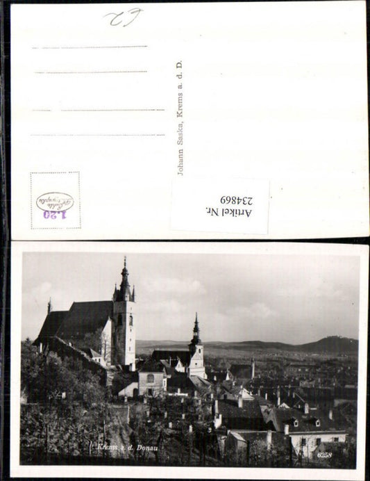 234869,Krems an d. Donau Teilansicht Kirchen