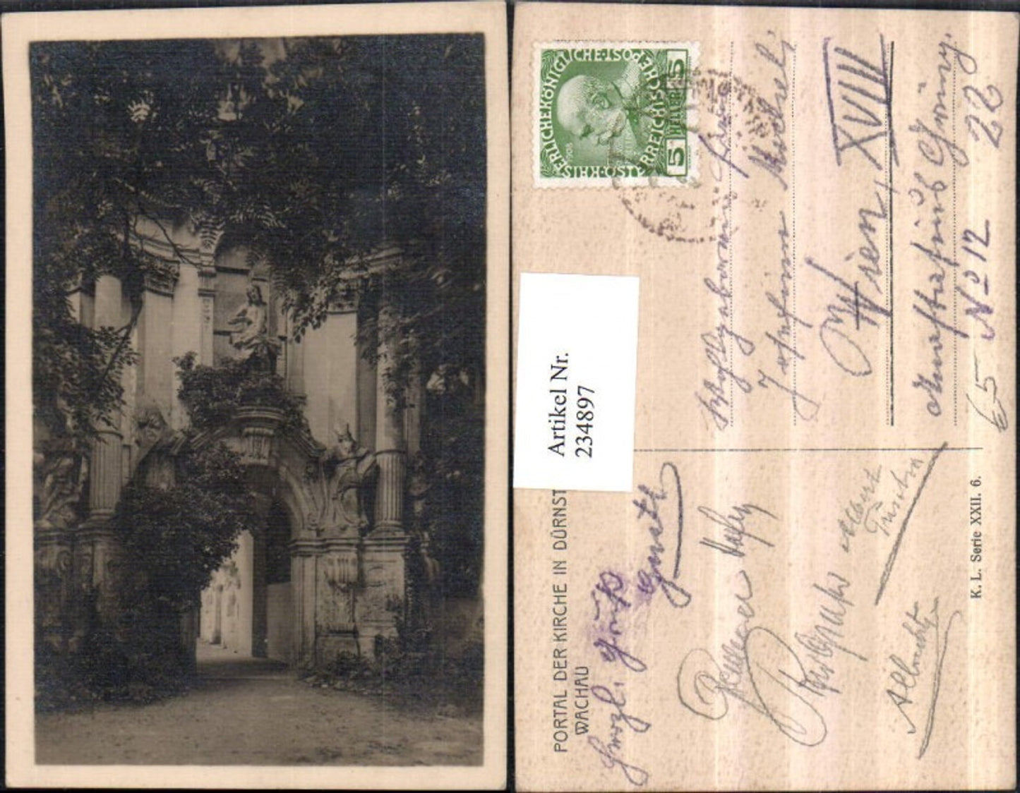 234897,Dürnstein in d. Wachau Portal d. Kirche pub Kilophot 22/6