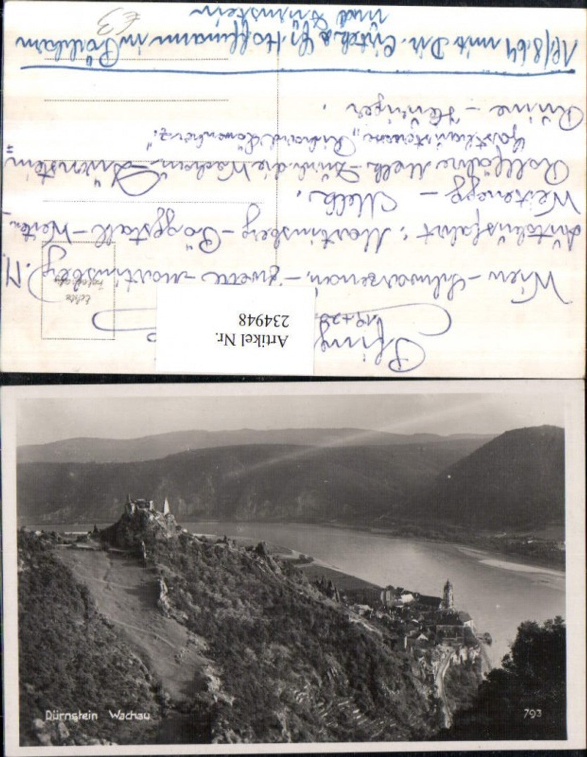234948,Wachau Dürnstein Totale m. Ruine