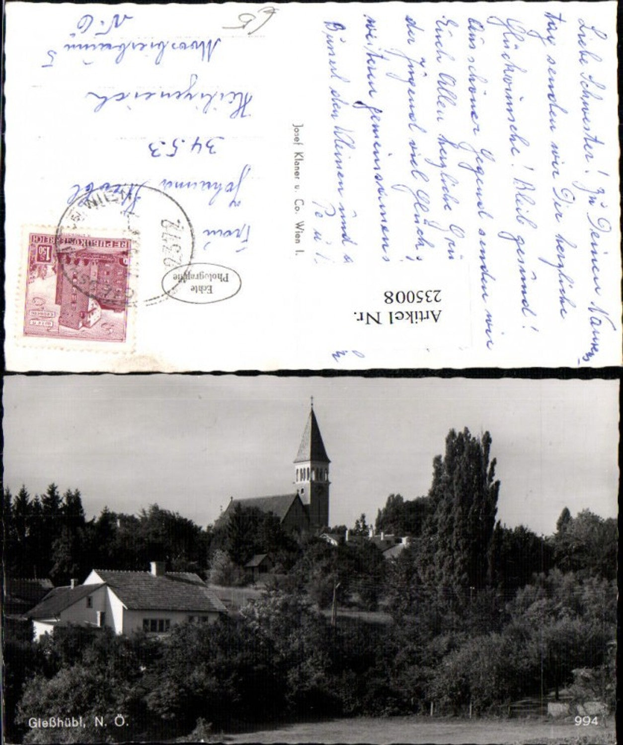 235008,Gießhübl Teilansicht Kirche