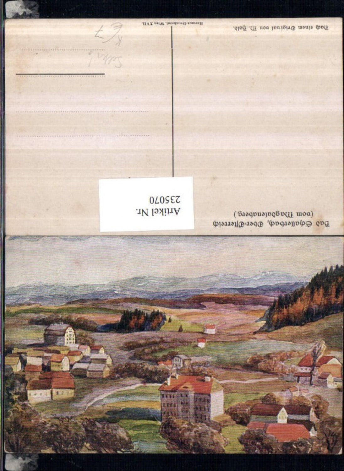 235070,Rare Artists AK M. Hold Bad Schallerbach v. Magdalenaberg