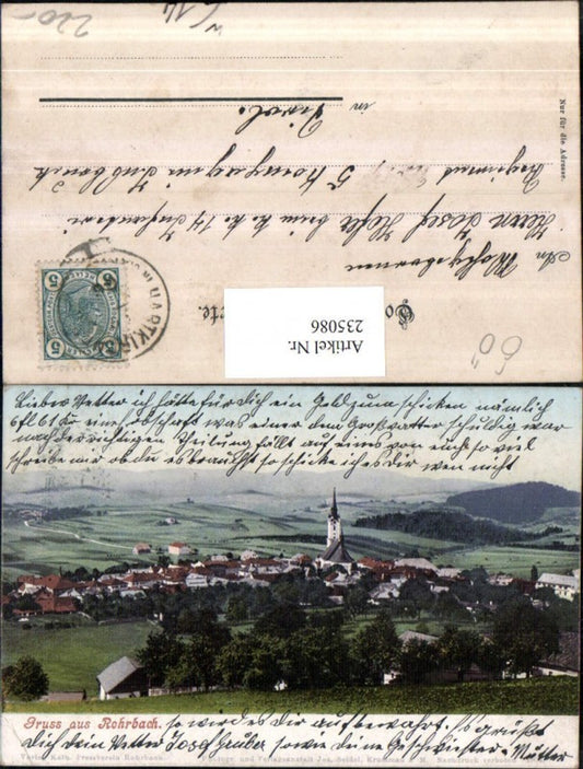 235086, Greetings from Rohrbach in the Mühlviertel region.