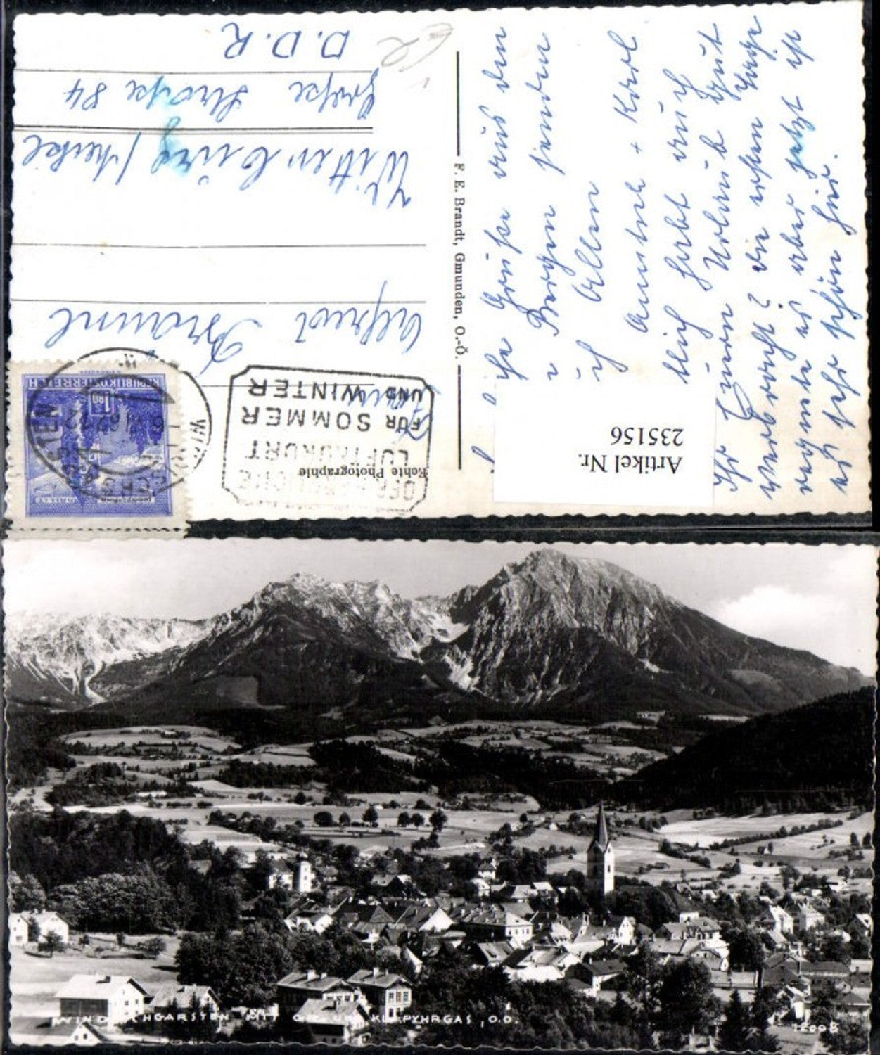 235156,Windischgarsten Totale m. Großen und Kleinen Pyhrgas pub F. E. Brandt 12008