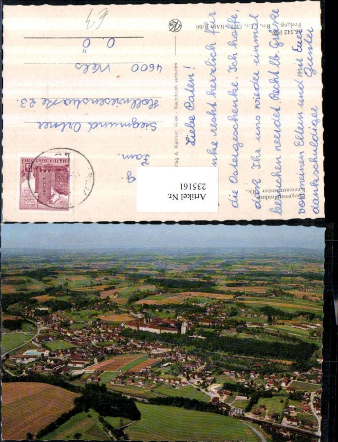 235161,Kremsmünster Totale Fliegeraufnahme