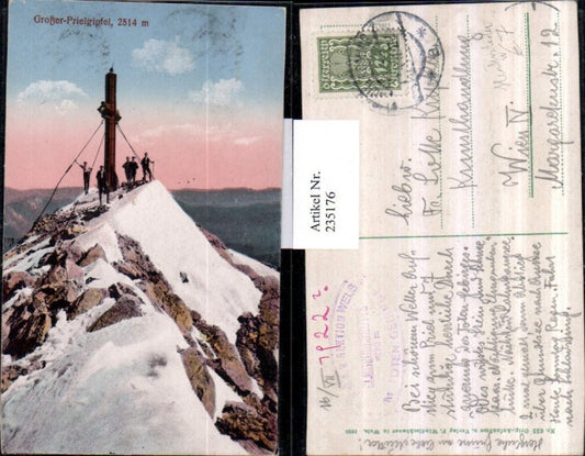 235176,Großer Prielgipfel b. Hnterstoder Gipfelkreuz