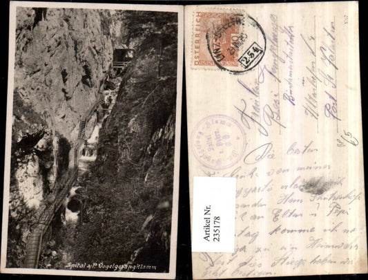 235178,Spital am Pyhrn Vogelgesangklamm Klamm Bahnpost Zug 254