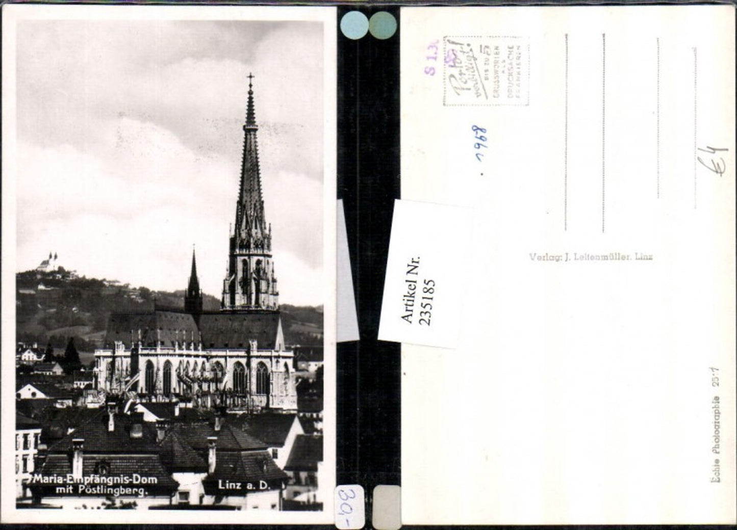 235185,Linz an d. Donau Maria-Empfängnis-Dom m. Pöstlingberg