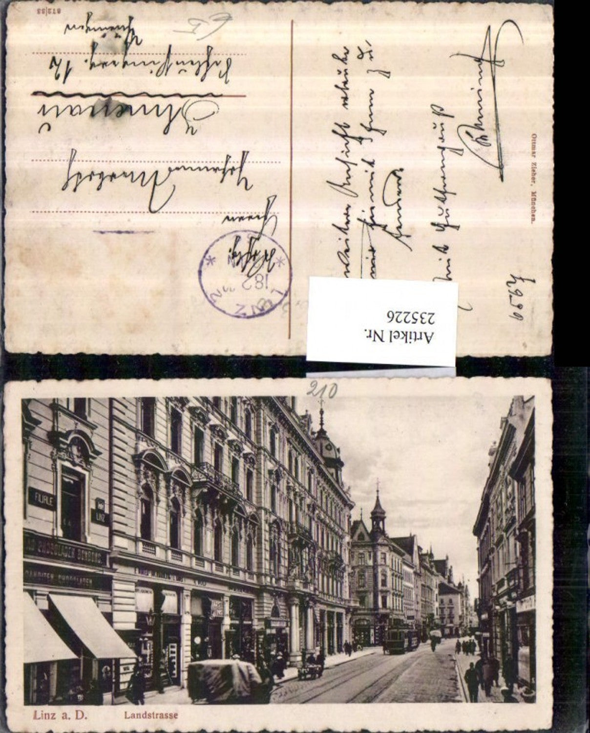 235226,Linz an d. Donau Landstraße Straßenansicht Geschäfte