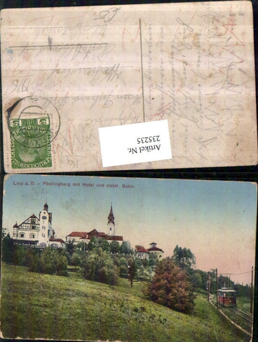 235235,Linz an d. Donau Pöstlingberg m. Hotel u. Elektrischer Bahn