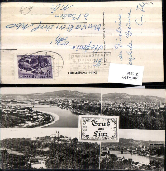 235246,Leporello Linz an d. Donau Totale Pöstlingberg Mehrbildkarte