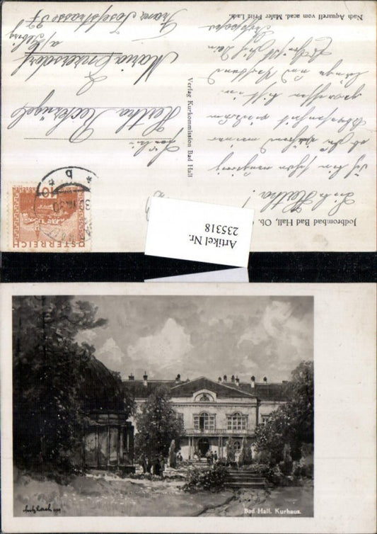 235318,Künstler AK Fritz Lach Bad Hall Jodbrombad Kurhaus
