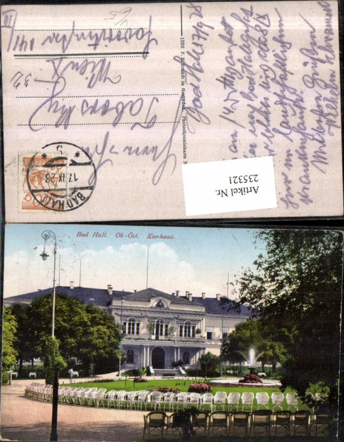 235321,Bad Hall Kurhaus pub F. E. Brandt 1436