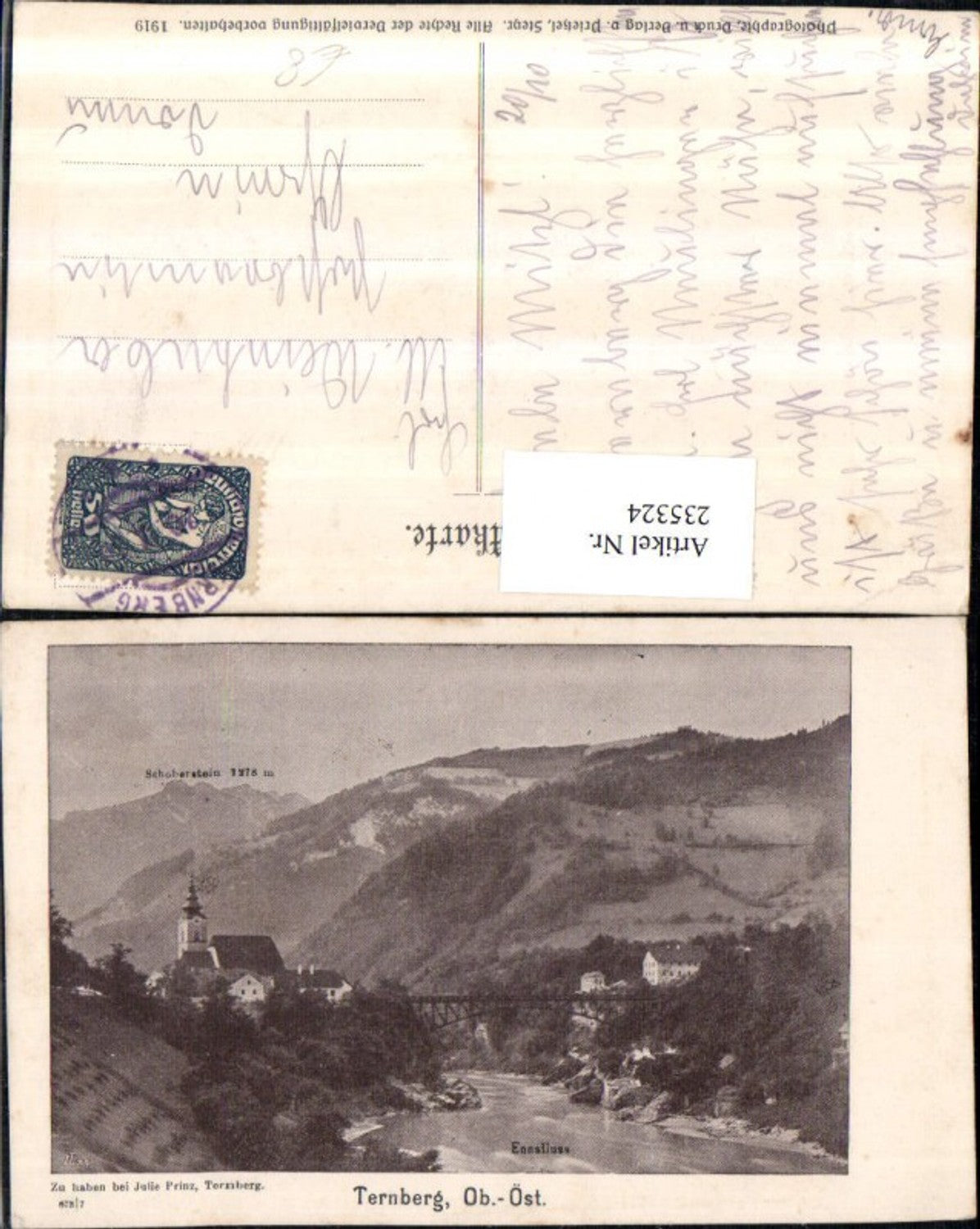 235324,Ternberg Teilansicht Enns Brücke Schoberstein