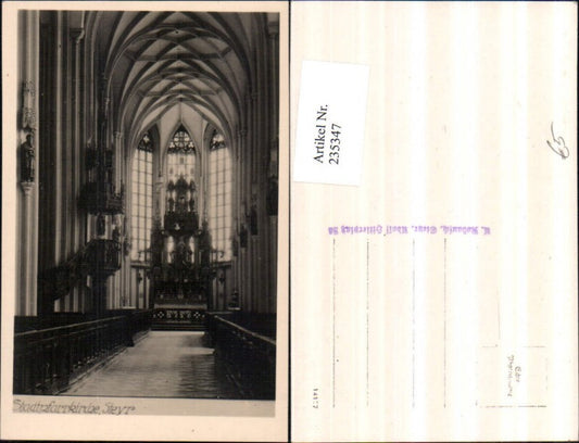 235347,Steyr Stadtpfarrkirche Kirche Innenansicht