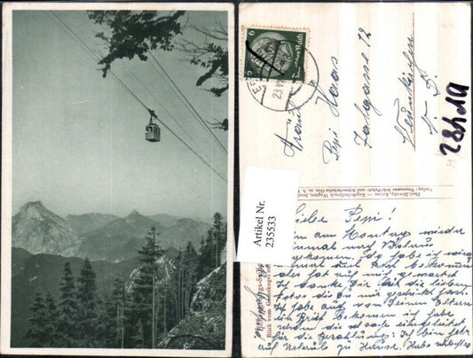 235533,Höllengebirge Seilschwebebahn Gondel Blick v. Gamskogel auf d. Traunstein b. Ebensee