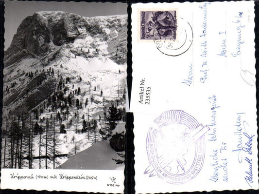 235535,Krippenau Bauernhof m. Krippenstein b. Obertraun Winterbild