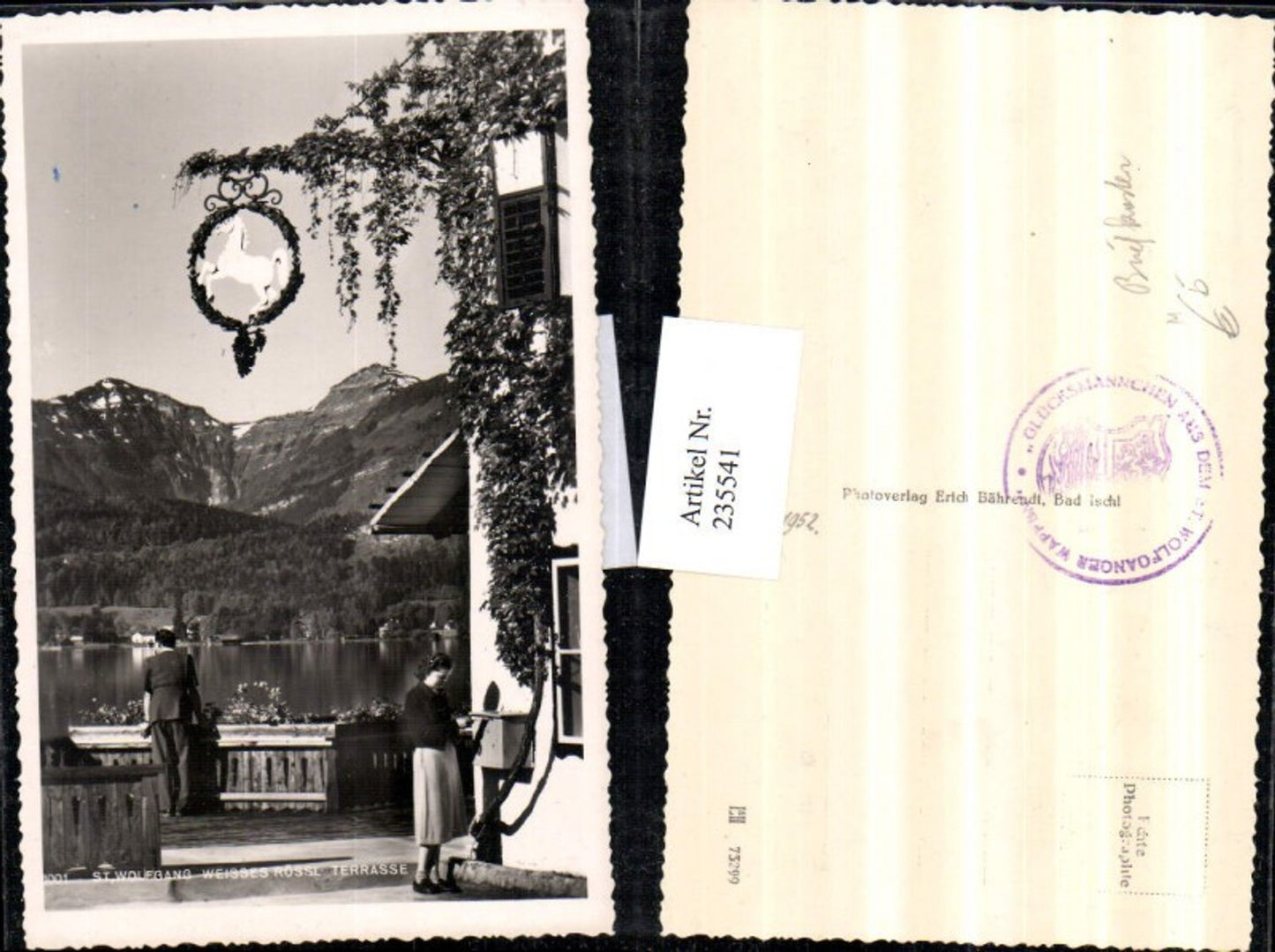 235541,St. Wolfgang Weißes Rössl Terrasse Briefkasten