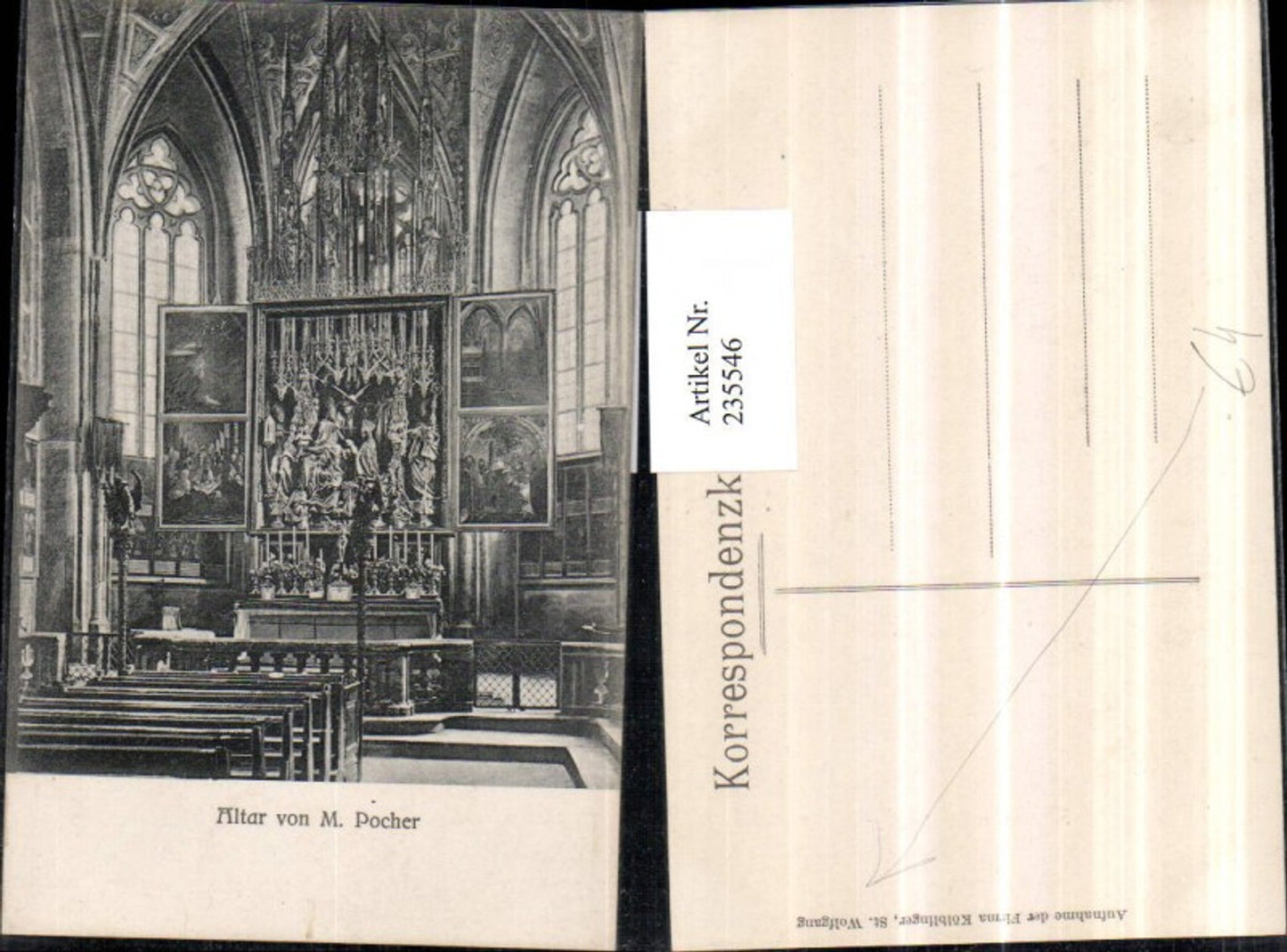 235546,St. Wolfgang Kirche Innenansicht Altar von M. Pocher